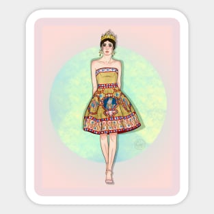 byzantine fashion girl Sticker